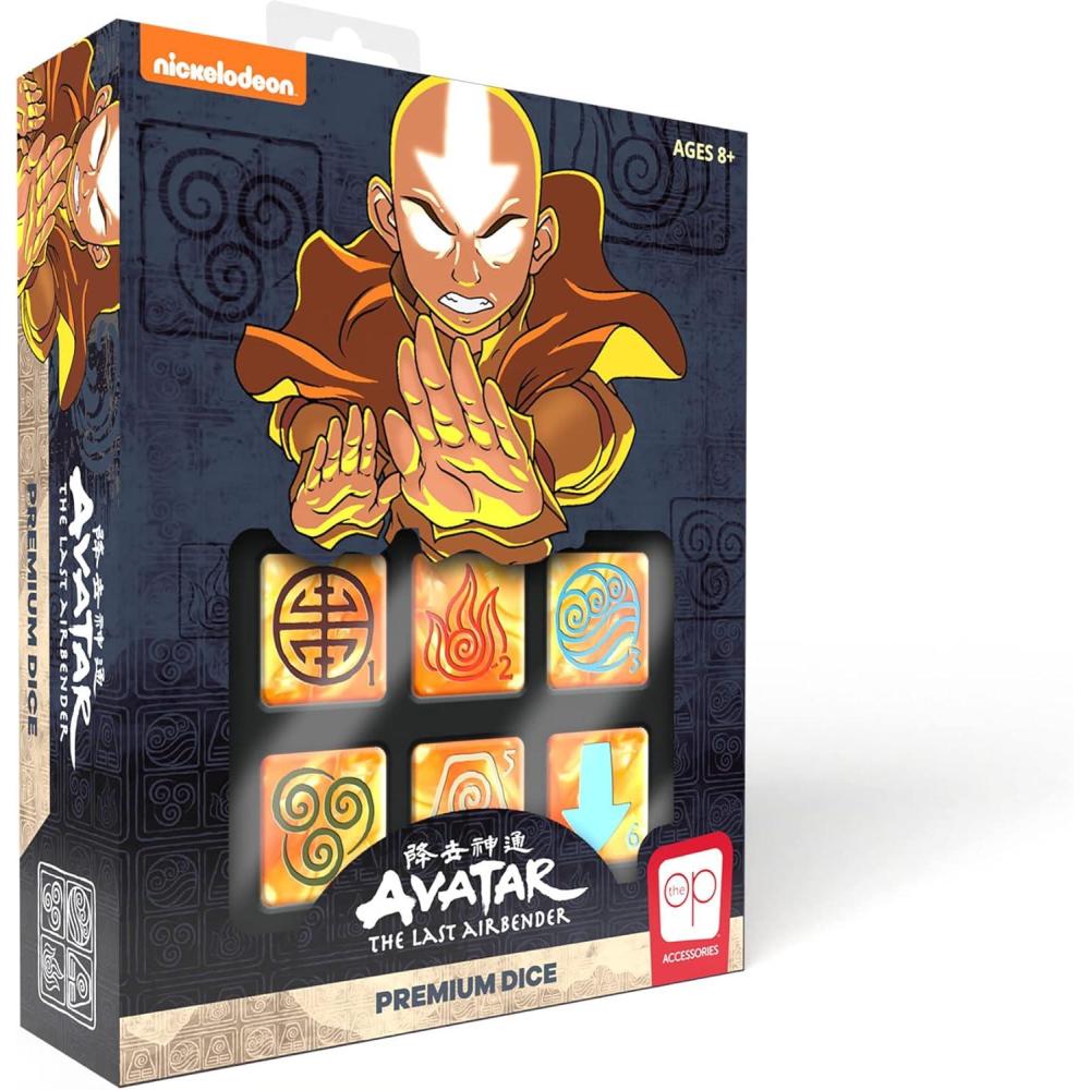 image:imageAvatar The Last Airbender Premium Dice Set  Collectible d6 with Custom Tin Case  Officially Licensed 6Sided Dice Orange