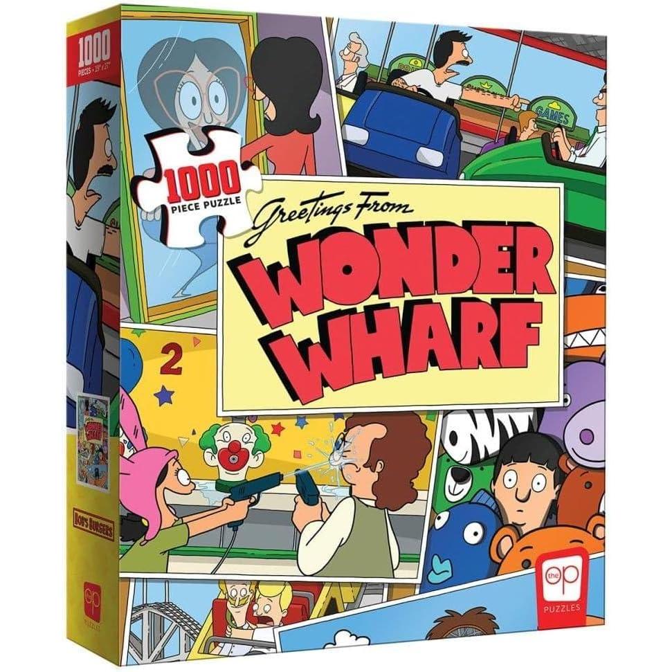 image:imageBobs Burgers Greetings from Wonder Wharf 1000 Piece Jigsaw Puzzle Officially Licensed amp Collectible Bobs Burgers TV Show Merchandise Original Artwork Featuring Bob Linda Tina Louise Gene