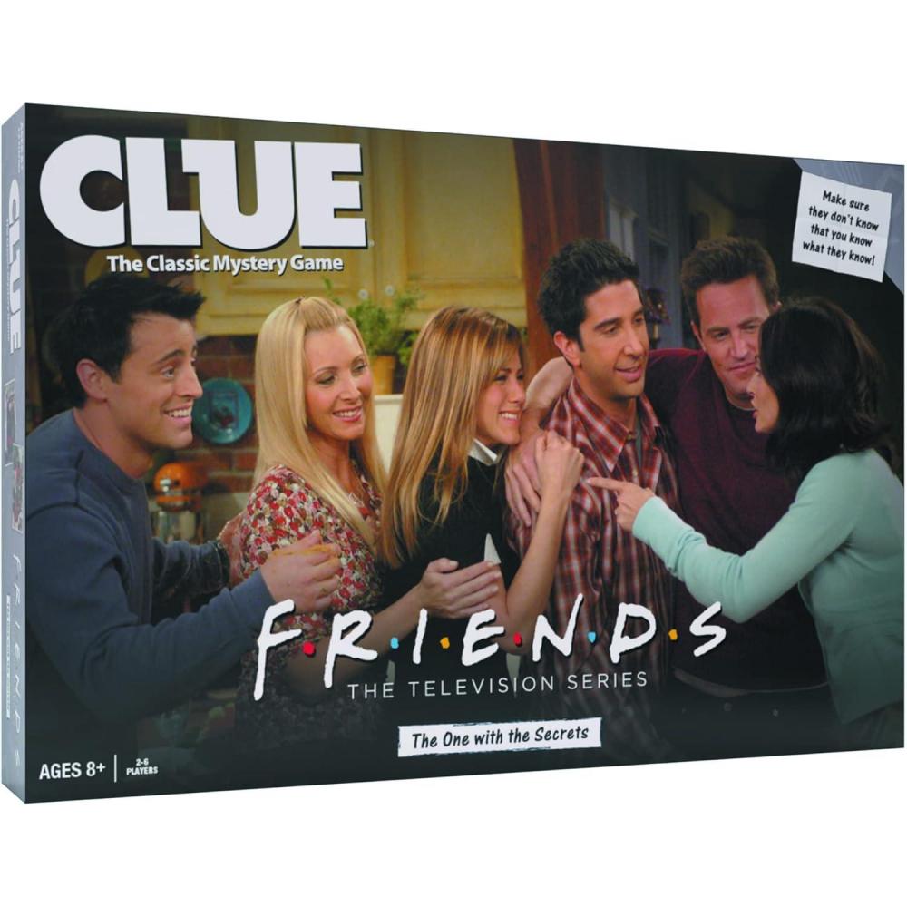 image:imageCLUE Friends Solve The Mystery in This Collectible Clue Game Featuring Characters amp Locations from Friends TV Sitcom Series OfficiallyLicensed Friends TV Show Game amp Merchandise
