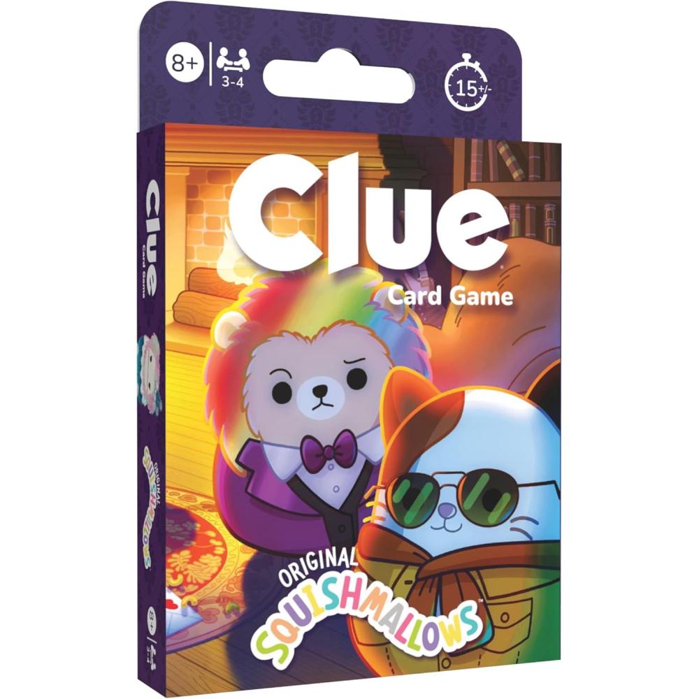 image:imageClue Card Game Original Squishmallows Mystery Party Game for Kids amp Families Fun Detective Challenge Solve Who Took Winstons Mac n Cheese Ages 8 34 Players FastPaced Fun