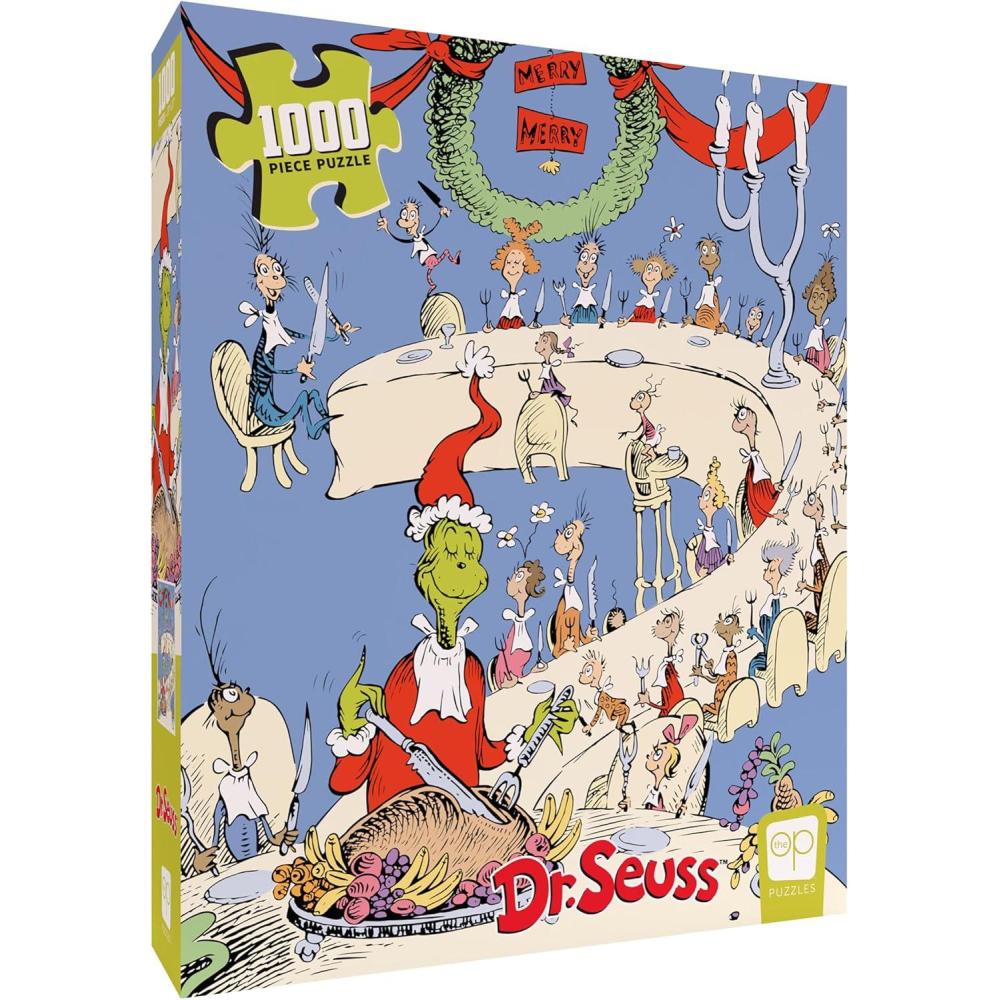 image:imageDr Seuss Grinch Feast 1000 Piece Jigsaw Puzzle Collectible Puzzle Featuring Grinch Artwork Celebrating Classic Childrens Book OfficiallyLicensed Dr Seuss Puzzle amp Merchandise
