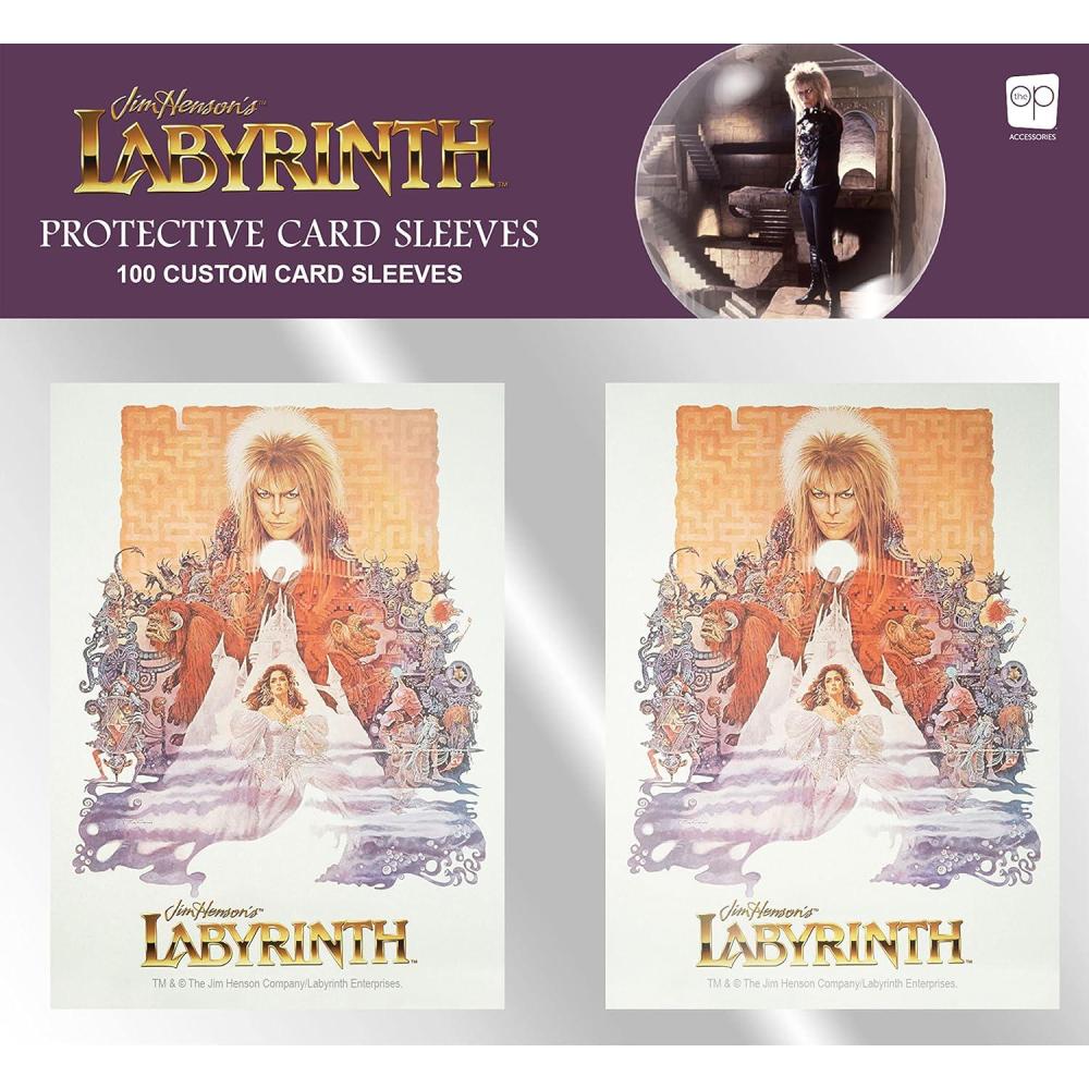 image:imageLabyrinth Premium Card Sleeves  100 Card Protector Sleeves  64mm x 89mm Sleeves Fit Standard Size Playing Cards amp Collector Cards  Cardsleeve Back Artwork Featuring Artworks from Labyrinth Film
