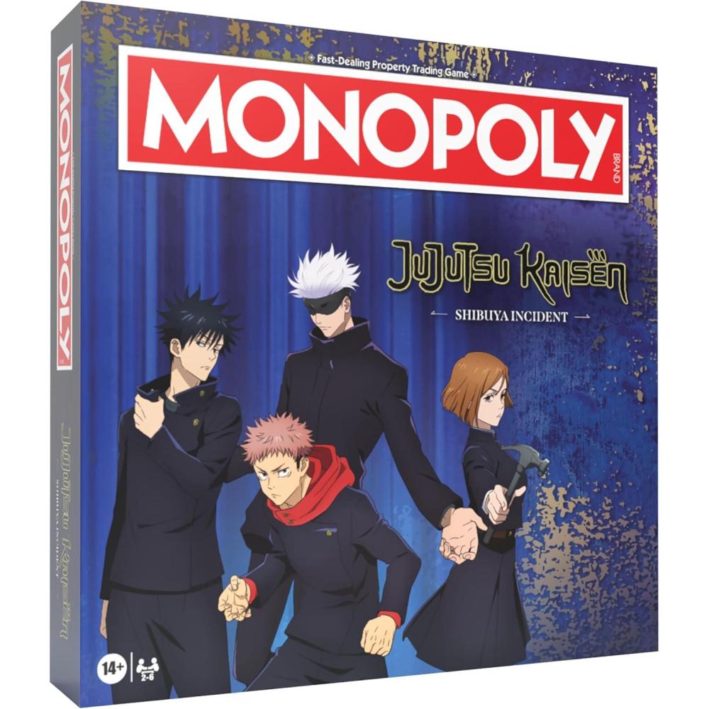 image:imageMONOPOLY Jujutsu Kaisen Edition Board Game Buy Sell Trade Locations from the Shibuya Incident Arc Featuring 6 Custom Tokens Yuji Itadori Panda Satoru Gojo amp More Officially Licensed Collectible