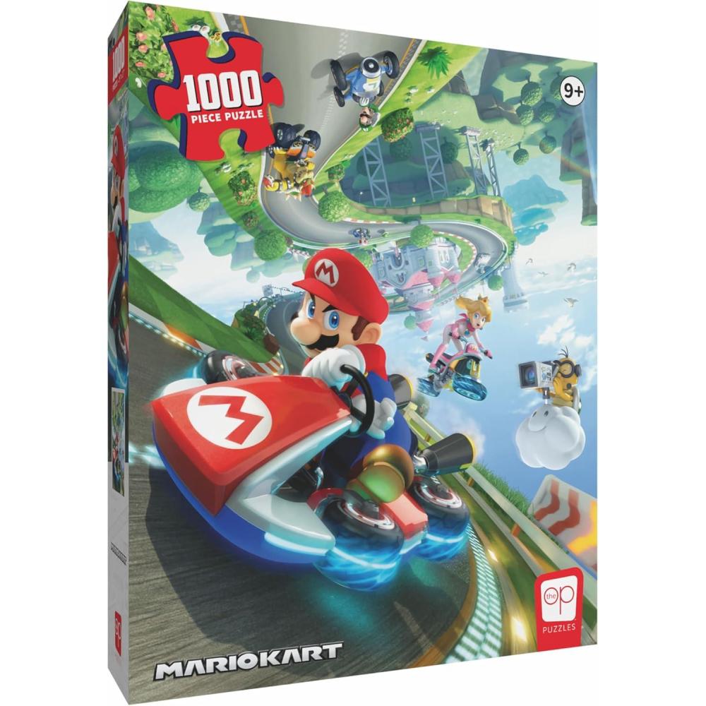 image:imageMario Kart AntiGravity 1000 Piece Jigsaw Puzzle Dimensions 19 x 27 Collectible Puzzle Artwork Featuring Mario Luigi Bowser Princess Peach and More Officially Licensed Nintendo Merchandise
