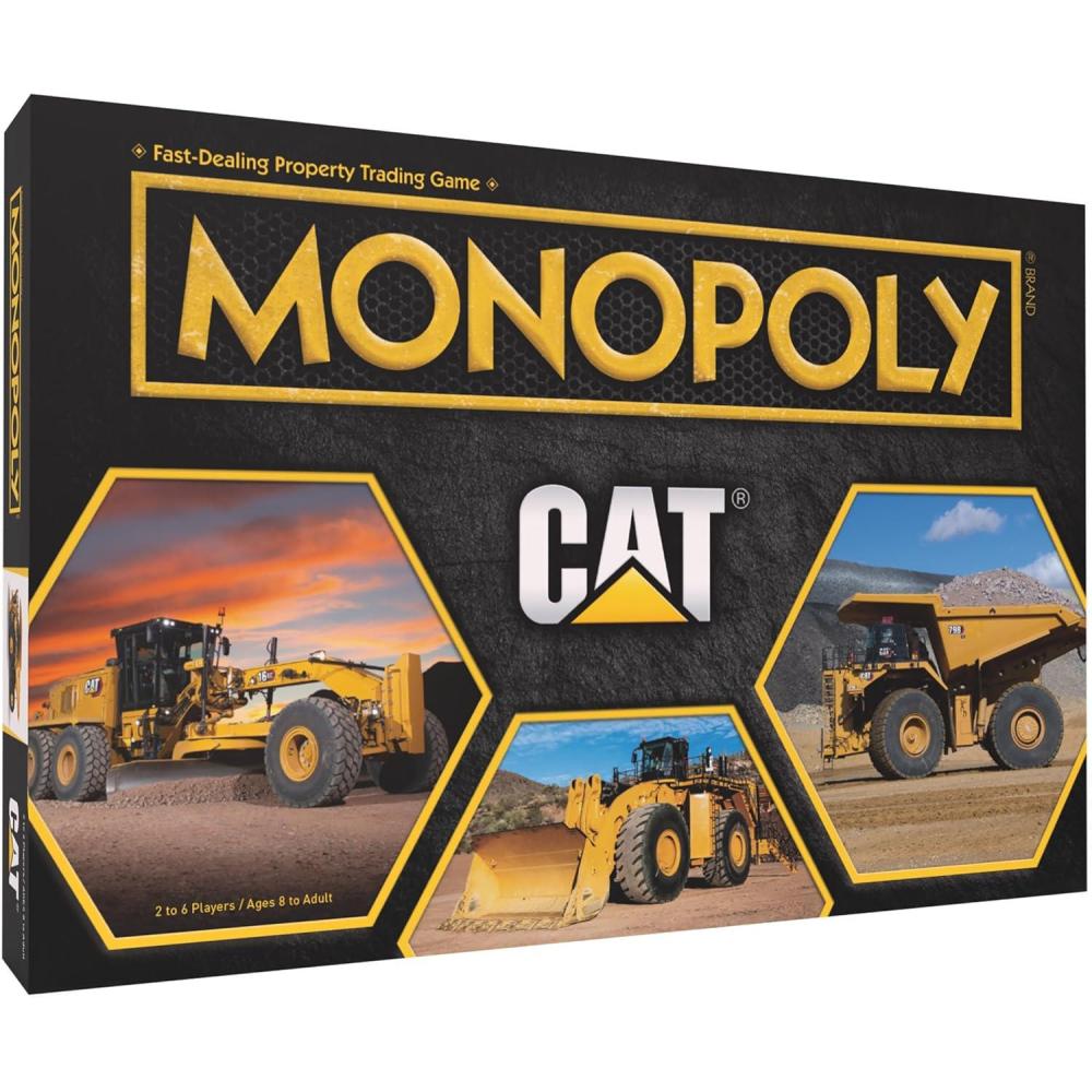 image:imageMonopoly Caterpillar Play as Hard Hat Tool Bag Work Boot amp More Officially Licensed and Collectible Monopoly Game Based On Caterpillar Company for 26 Players