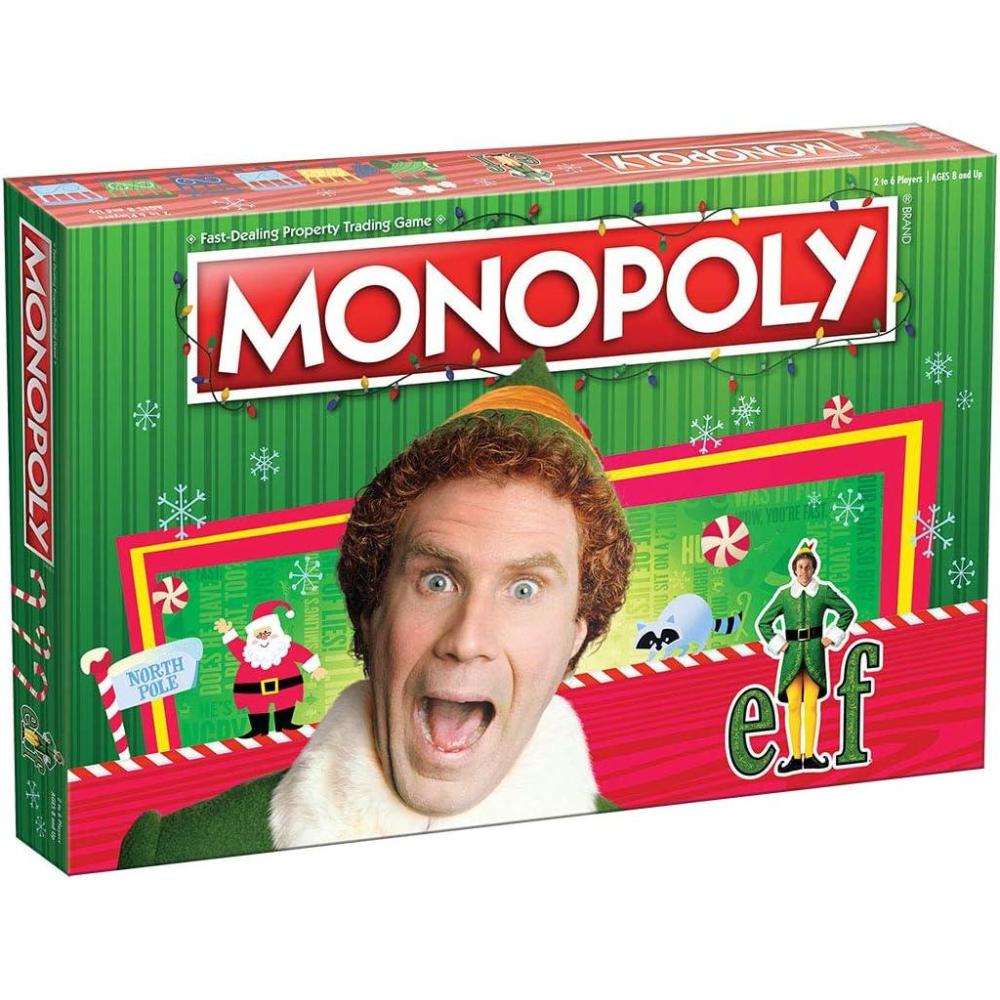 image:imageMonopoly Elf  Based on Christmas Comedy Film Elf  Collectible Monopoly Game Featuring Familiar Locations and Iconic Moments  Officially Licensed Monopoly