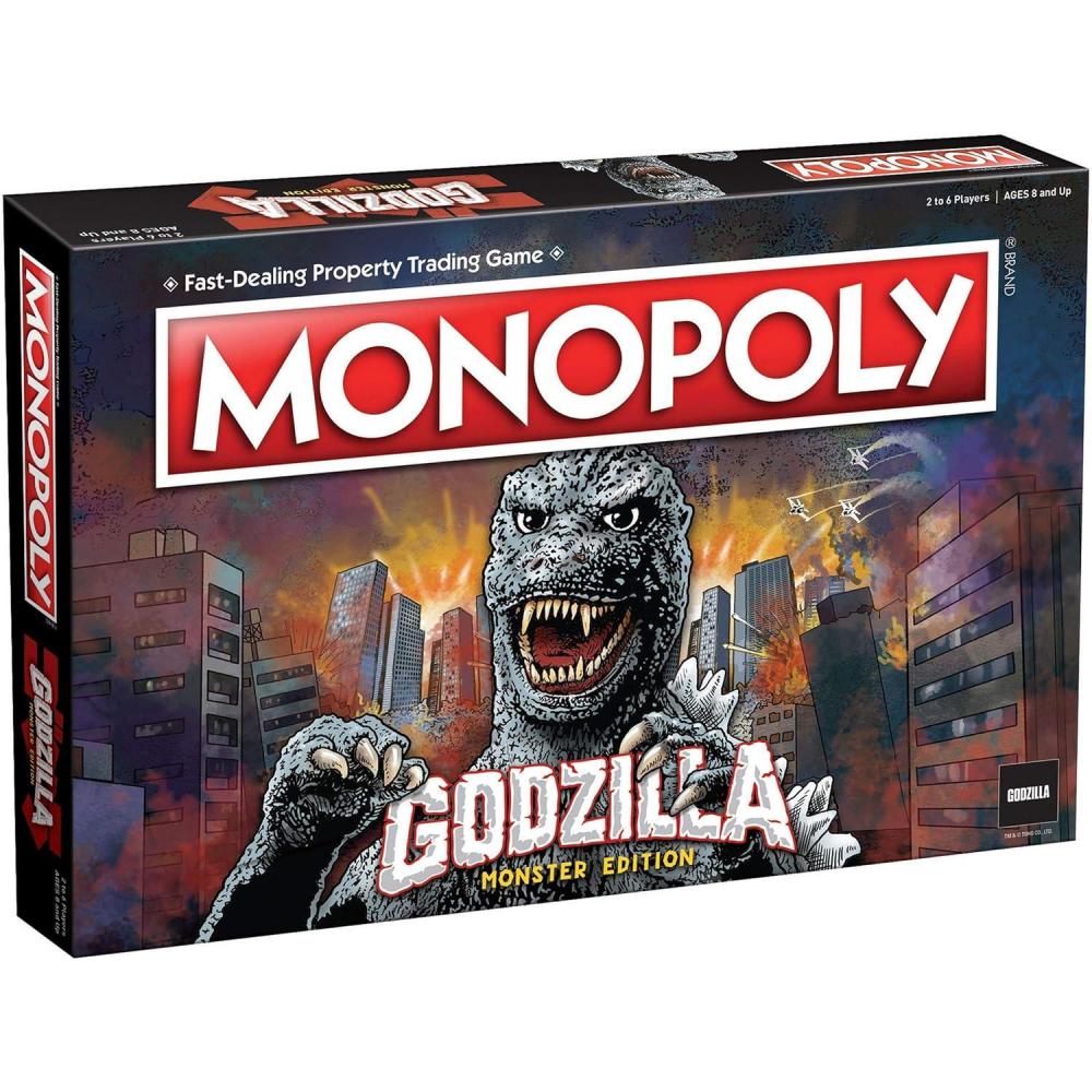 image:imageMonopoly Godzilla  Based on Classic Monster Movie Franchise Godzilla  Collectible Monopoly Game Featuring Familiar Locations and Iconic Kaiju Monsters