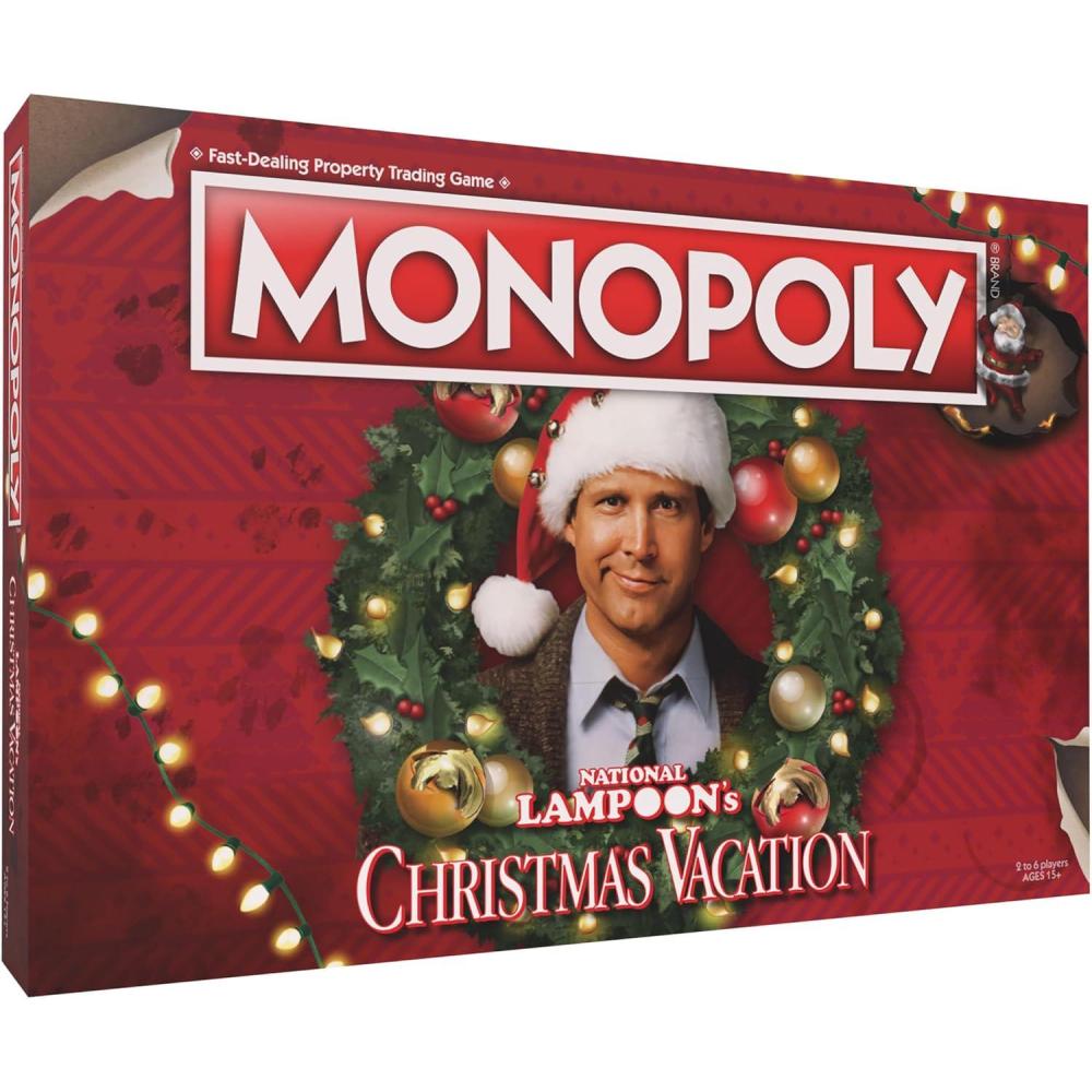 image:imageMonopoly National Lampoons Christmas Vacation Featuring Themed Tokens Squirrel Egg Nog Glass Chainsaw amp More 26 Players Ages 15 Play Time 60 Officially Licensed National Lampoons Board Game