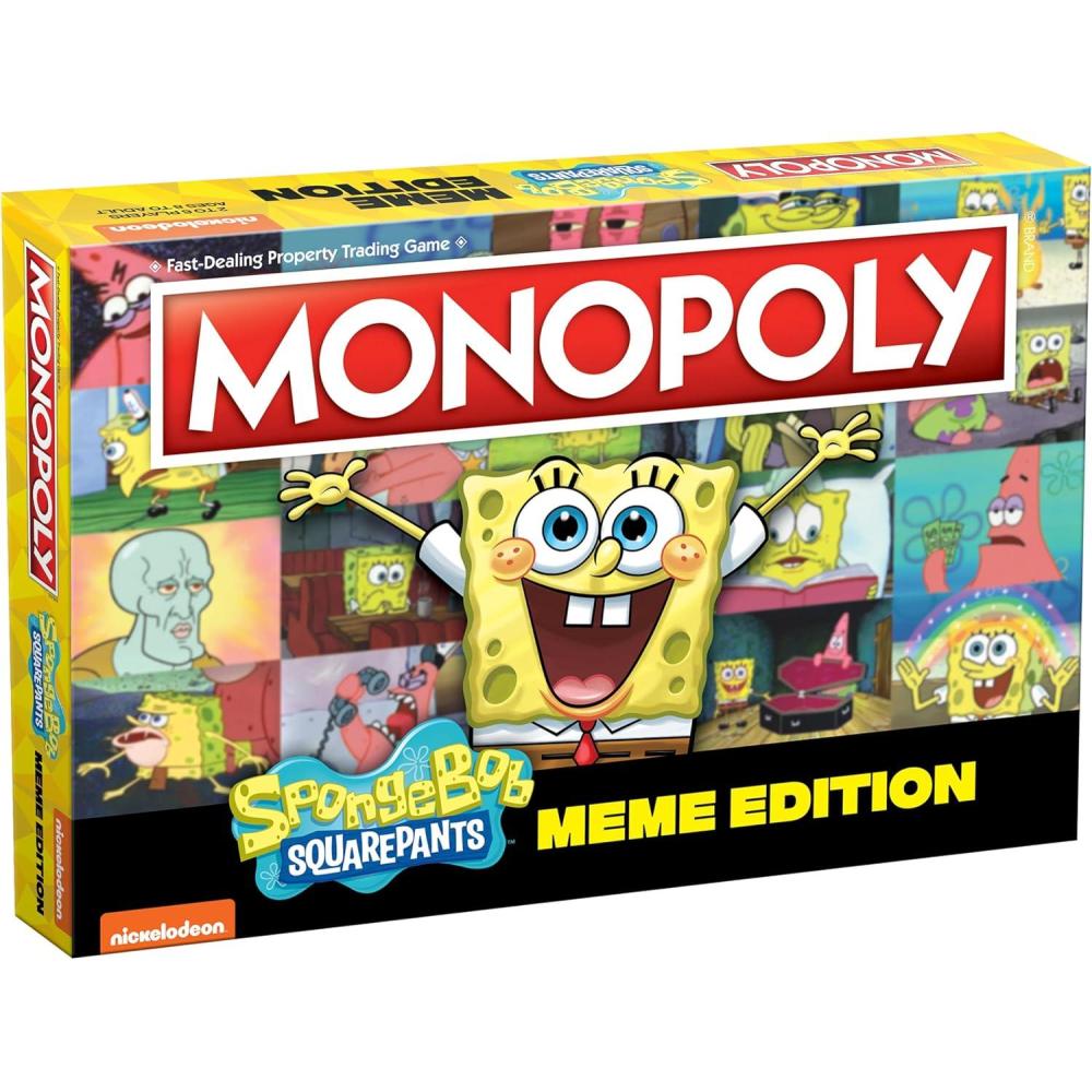 image:imageMonopoly Spongebob Squarepants Meme Edition  Based on Nickelodeon Show  Featuring Familiar Memes of Locations Episodes and Characters  OfficiallyLicensed amp Collectible Monopoly