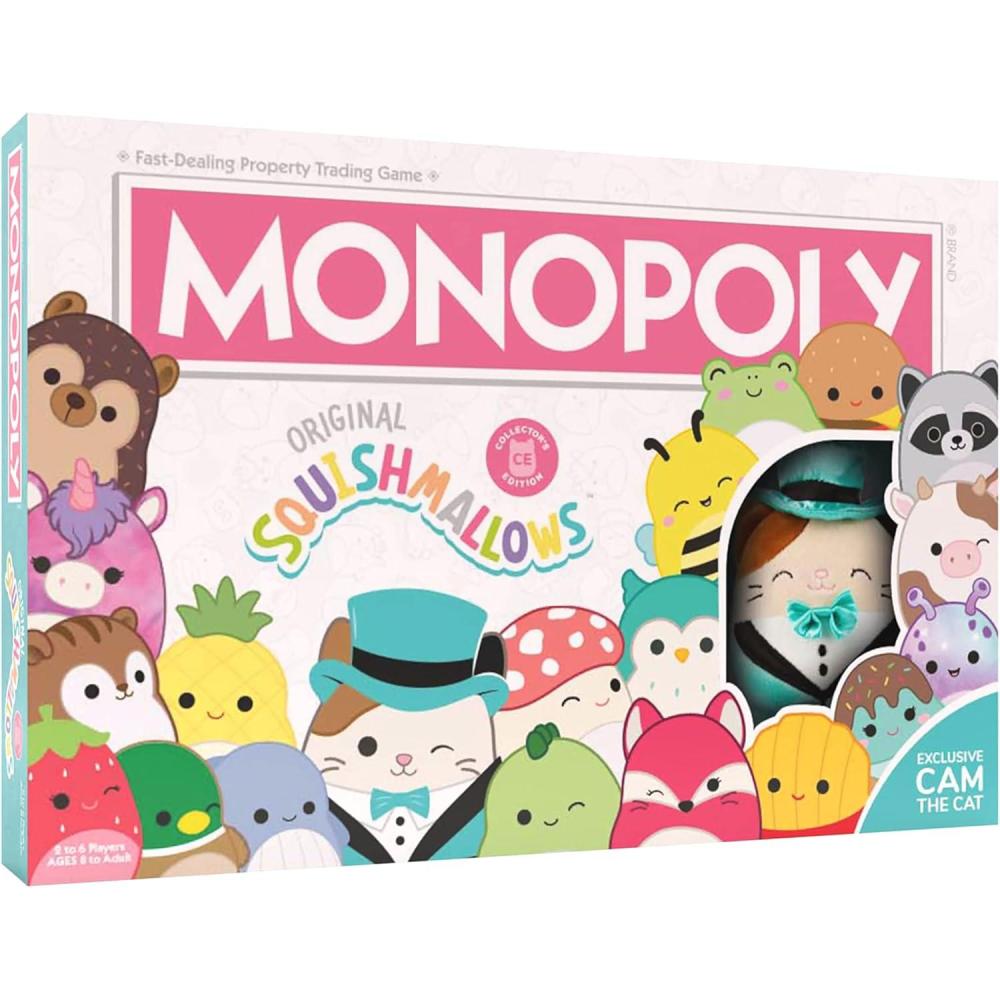 image:imageMonopoly Squishmallows  Collectors Edition Board Game with Cam The Cat Plush