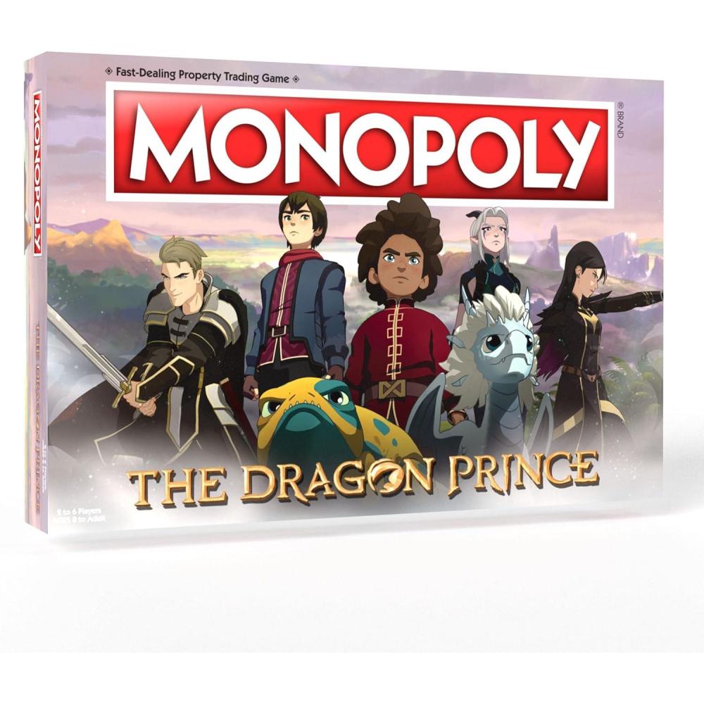 image:imageMonopoly The Dragon Prince  Buy Sell Trade Characters Such as Ezran Rayla and Callum from The Netflix Series  Classic Monopoly Game  OfficiallyLicensed The Dragon Prince Merchandise
