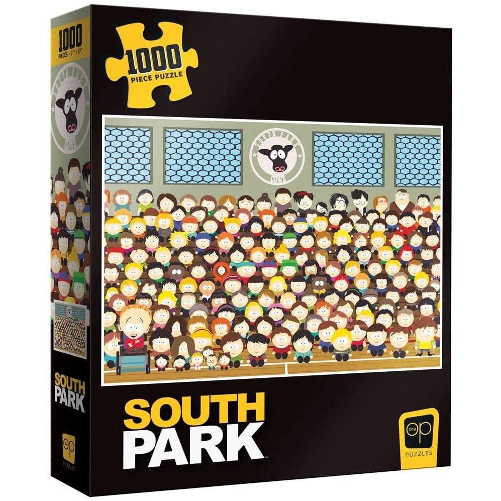 image:imageSouth Park Go Cows 1000 Piece Jigsaw Puzzle Collectible Puzzle Featuring Familiar South Park Characters in The School Gymnasium Officially Licensed Comedy Central and South Park Merchandise
