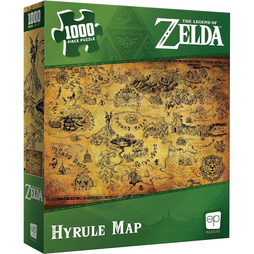 image:imageThe Legend of Zelda Hyrule Map 1000 Piece Jigsaw Puzzle  Collectible Puzzle Featuring Stylized Hyrule Map from The Legend of Zelda Video Games  Officially Licensed Nintendo Merchandise