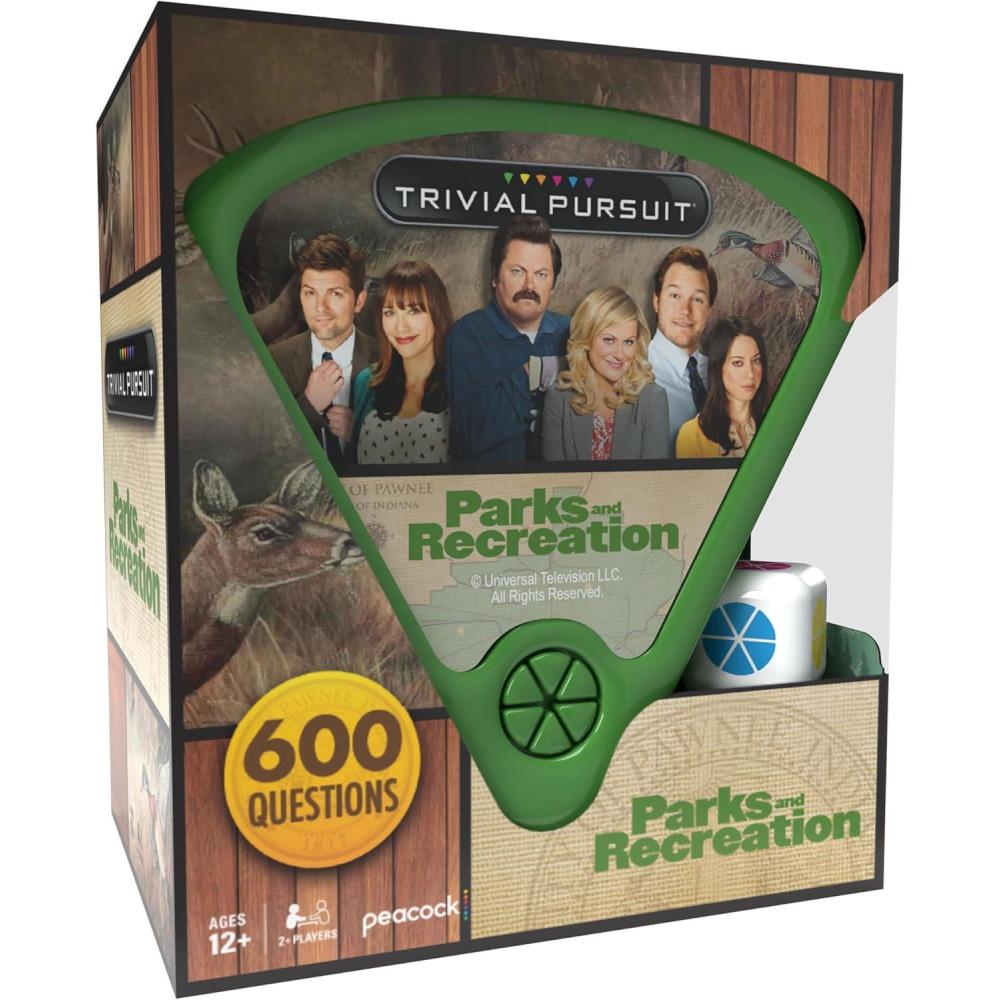 image:imageTrivial Pursuit Parks and Recreation Trivia Game from Parks and Recreation TV Series 600 Questions amp Die in Travel Container Officially Licensed Parks and Recreation Merchandise amp Collectible