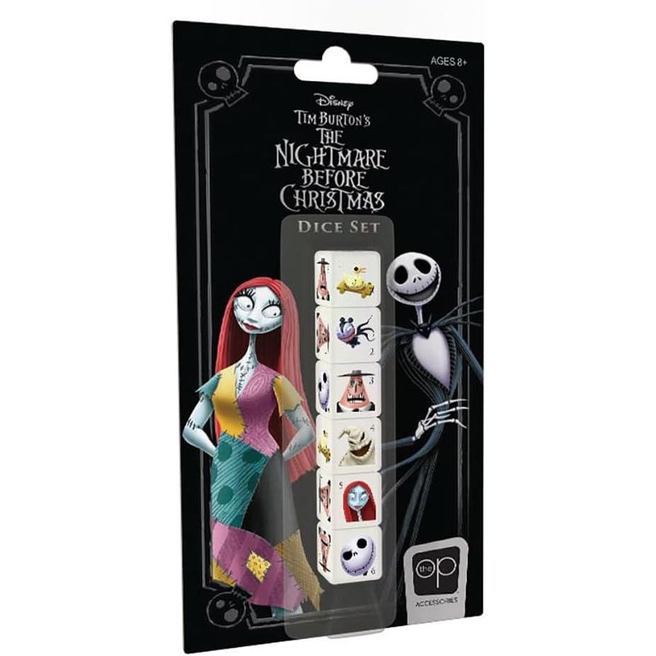 image:imageUSAOPOLY Nightmare Before Christmas Dice Set  Collectible d6 Dice  Including Jack Skellington Sally Oogie Boogie Mayor of Halloween Town and More  Officially Licensed Disney 6Sided DiceDisney The Nightmare Before Christmas Dice Set