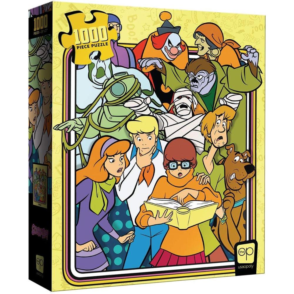 image:imageUSAOPOLY ScoobyDoo Those Meddling Kids 1000 Piece Jigsaw Puzzle  Officially Licensed ScoobyDoo Merchandise  Collectible Puzzle Featuring ScoobyDoo Shaggy Velma Daphne and Fred Yellow