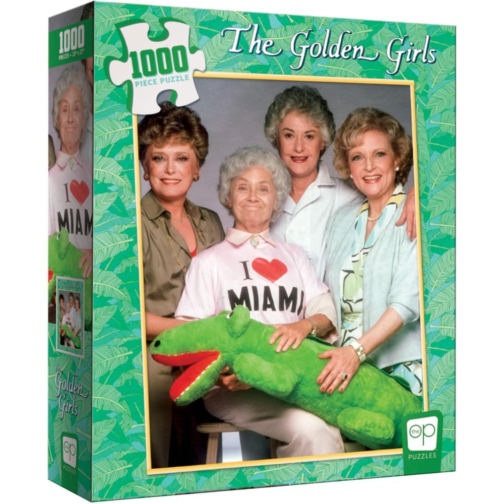 image:imageUSAOPOLY The Golden Girls I Heart Miami 1000 Piece Jigsaw Puzzle  Officially Licensed Golden Girls Merchandise  Collectible Puzzle Featuring Blanche Dorothy Sophia and Rose