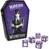 Yahtzee: Wednesday Dice Game, Collectible Flocked Interior Coffin Dice Cup, Classic Game Based on Addams Family Character Wednesday Addams, Officially Licensed Wednesday Game & Merchandise