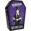 Yahtzee: Wednesday Dice Game, Collectible Flocked Interior Coffin Dice Cup, Classic Game Based on Addams Family Character Wednesday Addams, Officially Licensed Wednesday Game & Merchandise