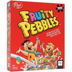 Fruity Pebbles 1000 Piece Jigsaw Puzzle | Collectible Puzzle Featuring Classic Kids Cereal Box with Fred Flintstone and Barney Rubble | Officially-Licensed Post Breakfast Cereal Puzzle & Merchandise