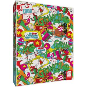 Grinch “Poppin” 1,000 Piece Jigsaw Puzzle, Dimensions 19” x 27”, Collectible Featuring Grinch, Artwork Celebrating Classic Children’s Book, Officially-Licensed Dr. Seuss Grinch Puzzle & Merchandise