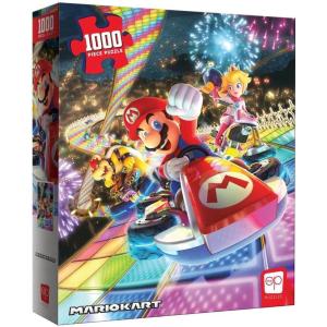 Mario Kart “Rainbow Road” 1,000 Piece Jigsaw Puzzle | Collectible Super Mario Puzzle Artwork Featuring Mario, Princess Peach, and Bowser | Officially-Licensed Nintendo Puzzle & Merchandise