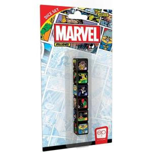 Marvel Villains Dice Set | Collectible d6 Dice Featuring Thanos, Doctor Octopus, Red Skull, Venom, Loki, and MODOK | Officially Licensed 6-Sided Dice