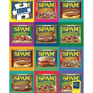 SPAM Sizzle. Pork. and. Mmm.® 1000 Piece Jigsaw Puzzle | Officially Licensed SPAM Merchandise | Collectible Puzzle Featuring Favorite Canned Meat Product