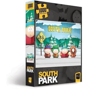 South Park Paper Bus Stop 1000 Piece Jigsaw Puzzle | Collectible Puzzle Featuring Stan, Kyle, Cartman, and Kenny | Officially Licensed Comedy Central and South Park Merchandise