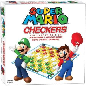 Super Mario Checkers Collector’s Edition | Featuring Mario & Luigi | Collectible Checkers | Perfect for Mario Fans