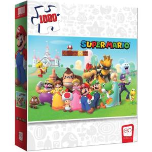 Super Mario “Mushroom Kingdom” 1,000 Piece Jigsaw Puzzle | Collectible Super Mario Puzzle Artwork Featuring Mario, Luigi, Princess Peach, and More | Officially-Licensed Nintendo Puzzle & Merchandise
