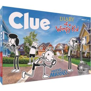USAOPOLY CLUE: Diary of a Wimpy Kid | Solve The Mystery in This Officially-Licensed Collectible Clue Game Featuring Characters & Locations from The Popular Book Series Diary of a Wimpy Kid