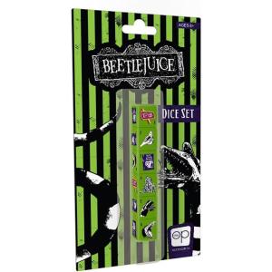 USAOPOLY Nightmare Before Christmas Dice Set | Collectible d6 Dice | Including Jack Skellington, Sally, Oogie Boogie, Mayor of Halloween Town, and More | Officially Licensed Disney 6-Sided Dice(Beetlejuice Dice Set)