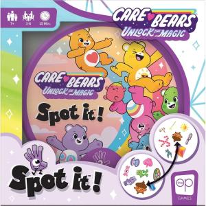 USAOPOLY Spot It! Care Bears | Fun Card Game for Kids and Adults | Featuring Funshine, Grumpy, Wish, Share, Good Luck, Cheer, and Tenderheart Bear | Licensed Care Bears Game