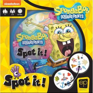 USAOPOLY Spot It! SpongeBob SquarePants | Fun Card Game for Kids and Adults | Featuring SpongeBob, Patrick, Squidward, The Krabby Patty, Gary and More | Licensed Nickelodeon Game