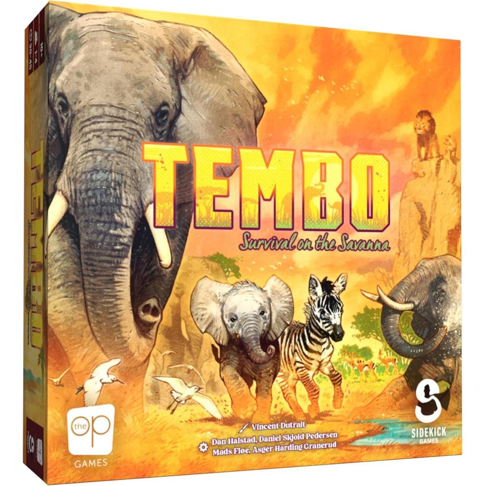 image:imageTembo Survival On The Savanna Board Game Guide Your Elephant Herd Across Dangerous Terrain A Cooperative Strategic Game for Families and Adults Solo Campaign Included 14 Players Ages 10