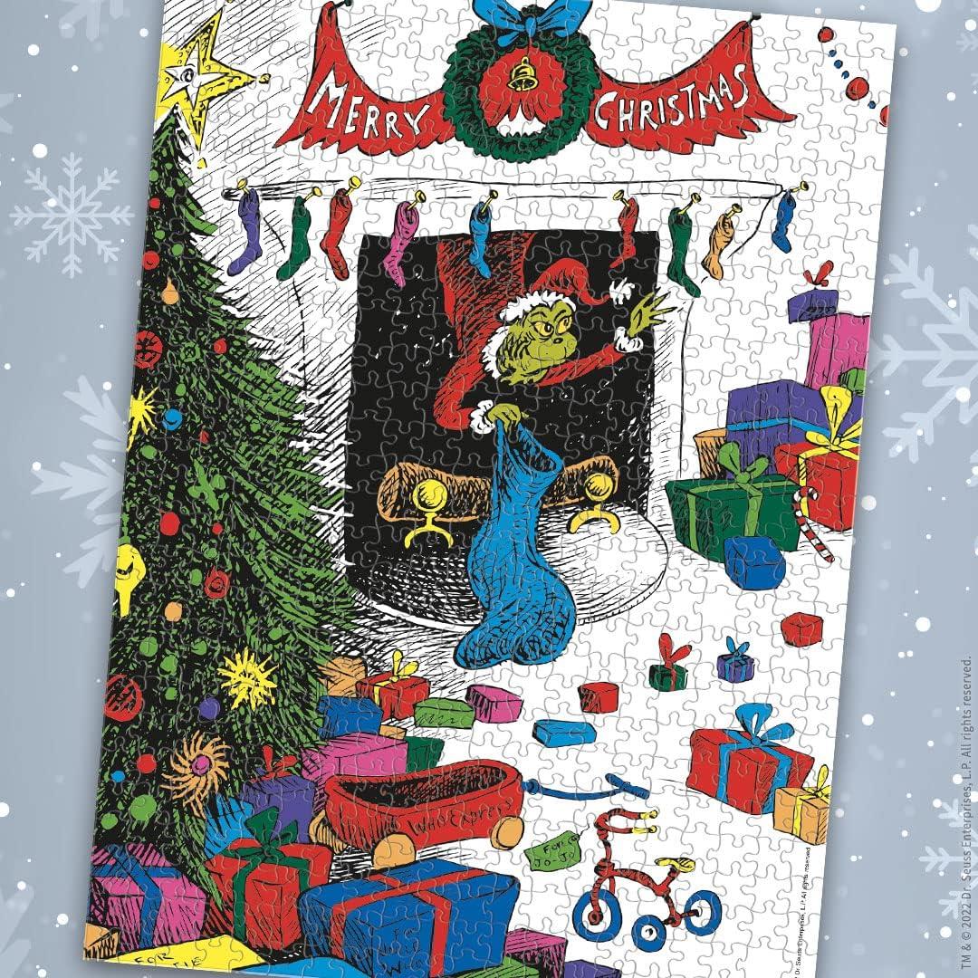 image:imageDr Seuss Merry Grinchmas 1000 Piece Jigsaw Puzzle Collectible Puzzle Featuring The Grinch Artwork Celebrating Classic Childrens Book OfficiallyLicensed Dr Seuss Puzzle amp Merchandise