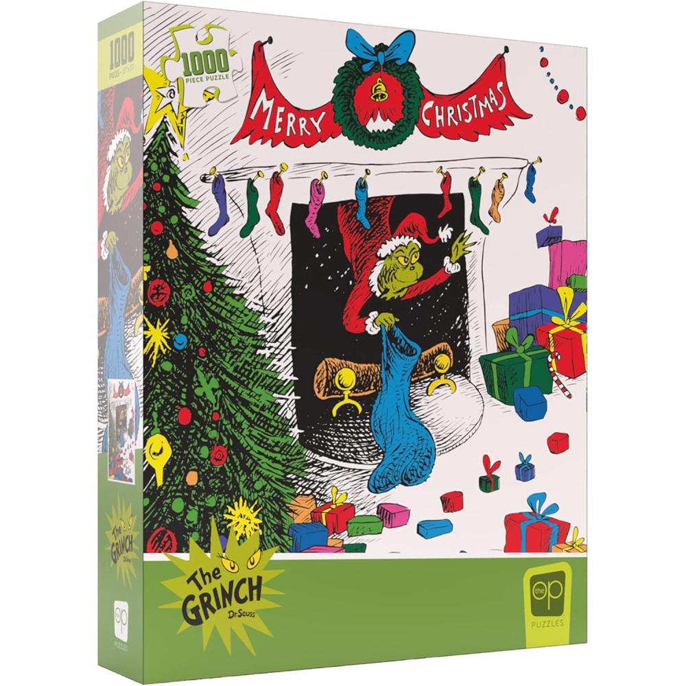 image:imageDr Seuss Merry Grinchmas 1000 Piece Jigsaw Puzzle Collectible Puzzle Featuring The Grinch Artwork Celebrating Classic Childrens Book OfficiallyLicensed Dr Seuss Puzzle amp Merchandise
