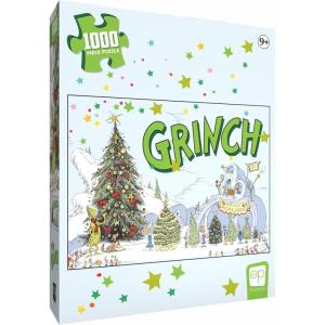 Dr. Seuss The Grinch Who-Ville Christmas Contest 1,000 Piece Jigsaw Puzzle, Collectible 19″ x 27″ Classic Children’s Book Holiday Artwork, Fun Gift for Family & Fans, Officially Licensed