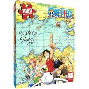 One Piece Sailing The Going Merry 1,000 Piece Jigsaw Puzzle, Featuring Stunning 27″ x 19″ Artwork from Eiichiro Oda’s Legendary Manga, Based on The Popular Anime TV Series,Officially Licensed