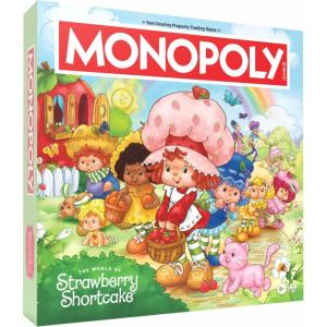 Monopoly: Strawberry Shortcake Board Game, Buy, Sell & Trade Locations Like Big Apple City, Citrus Acres & More, Includes 6 Collectible Tokens Like Blueberry Muffin’s Basket & More, Official Merch