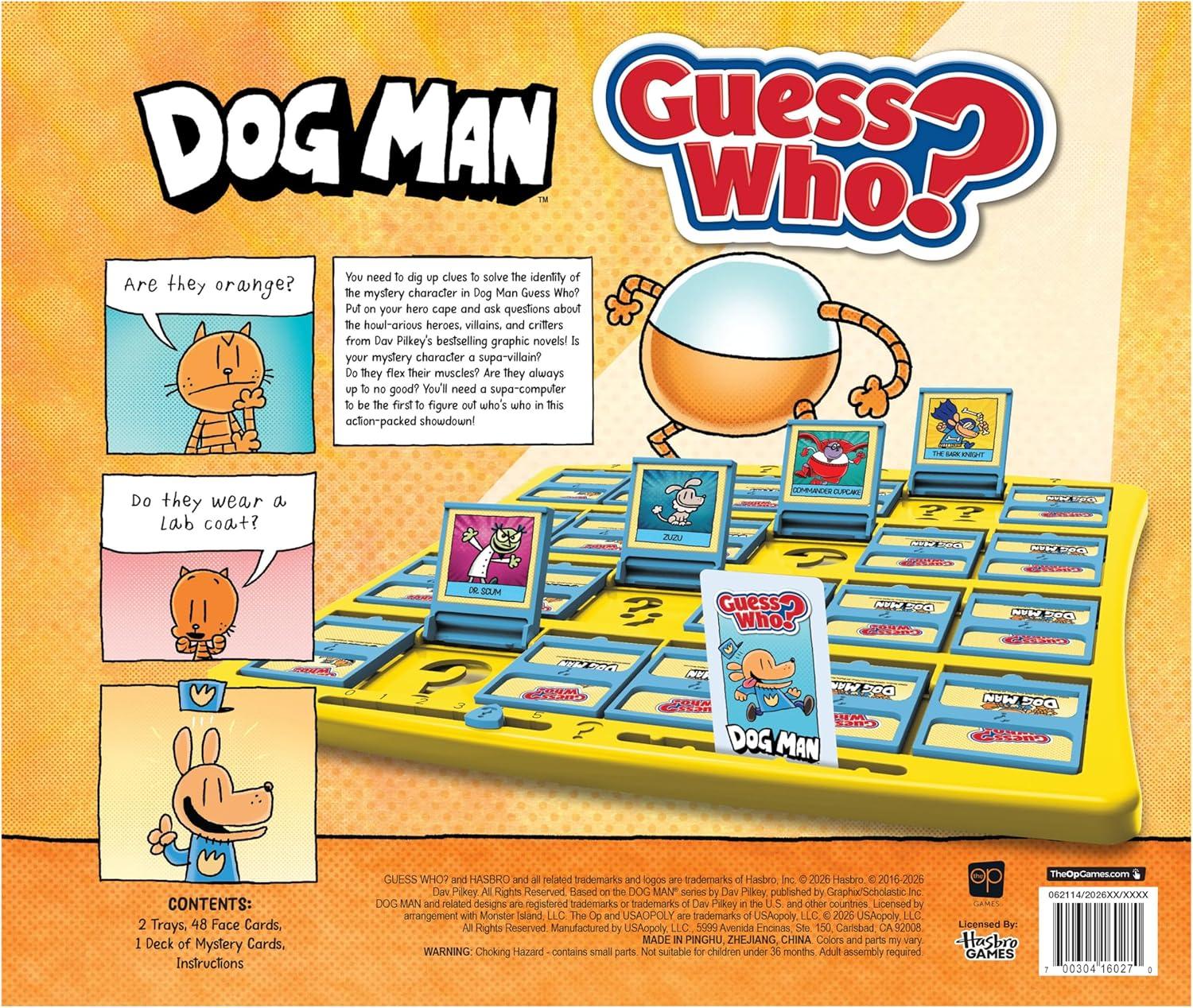 image:imageGuess WHO Dogman Board Game Featuring Lil Petey Piggy and More FamilyFriendly Childrens Mystery Game of Deduction 2 Players Ages 6 amp Up Officially Licensed Merchandise amp Collectible