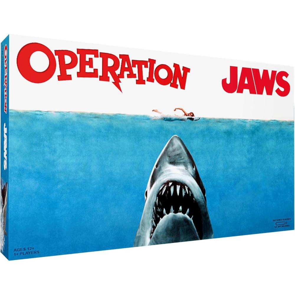 image:imageOperation Jaws Board Game Test Your Skills and Celebrate The 50th Anniversary Featuring 12 Custom Pieces from Shark Tooth to Harpoon Protect Beach Goers and Remove Evidence on Amity Island